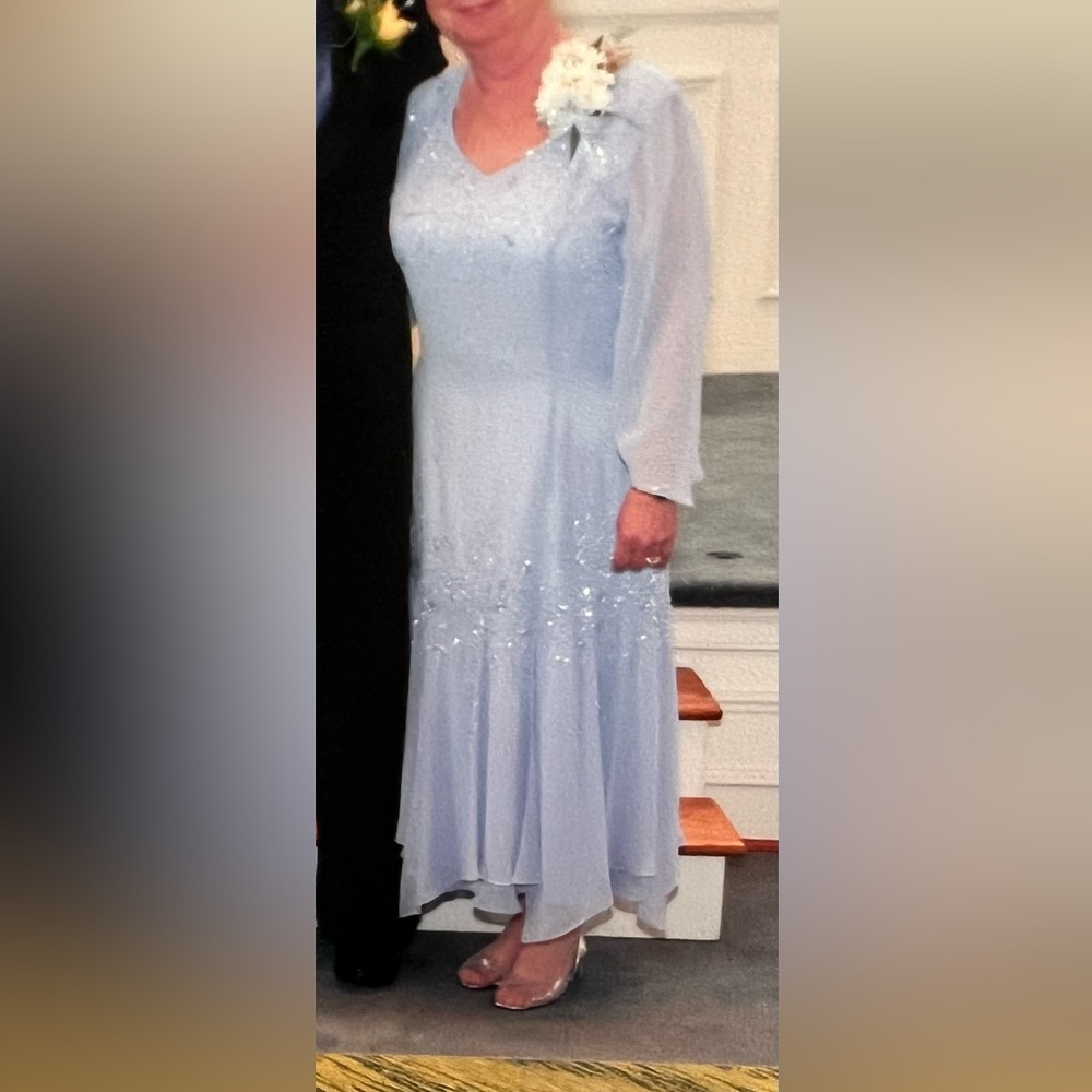 Beautiful Pale Blue Beaded Sequin Dress